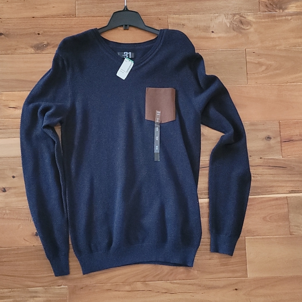 Le 31 Navy Sweater Bramd New